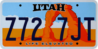 UT license plate Z727JT