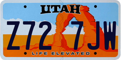 UT license plate Z727JW