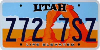 UT license plate Z727SZ