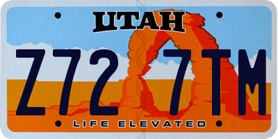 UT license plate Z727TM