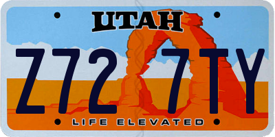 UT license plate Z727TY