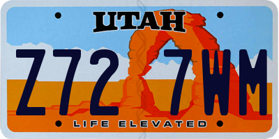 UT license plate Z727WM
