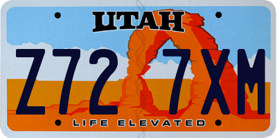 UT license plate Z727XM