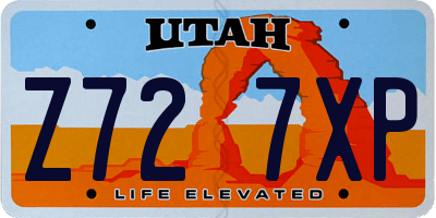 UT license plate Z727XP