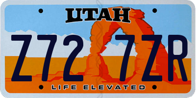 UT license plate Z727ZR
