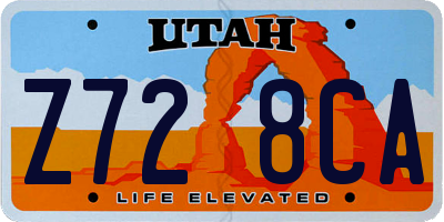 UT license plate Z728CA
