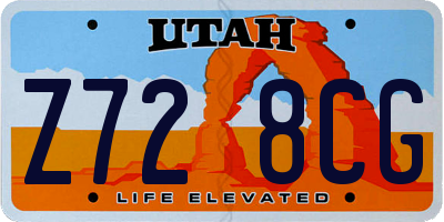 UT license plate Z728CG