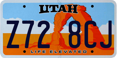UT license plate Z728CJ
