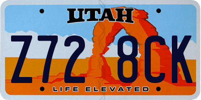 UT license plate Z728CK