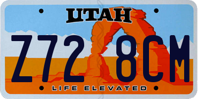 UT license plate Z728CM