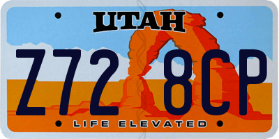 UT license plate Z728CP
