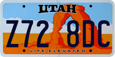 UT license plate Z728DC