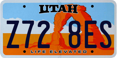 UT license plate Z728ES