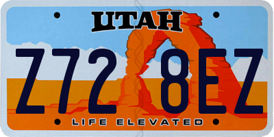 UT license plate Z728EZ