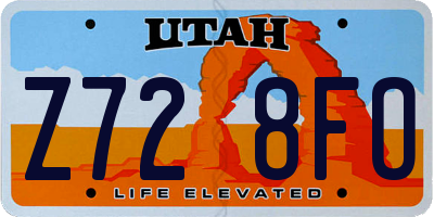 UT license plate Z728FO