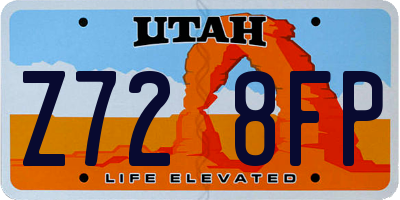 UT license plate Z728FP