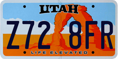 UT license plate Z728FR