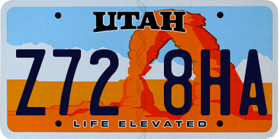 UT license plate Z728HA