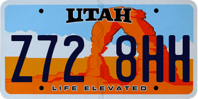 UT license plate Z728HH