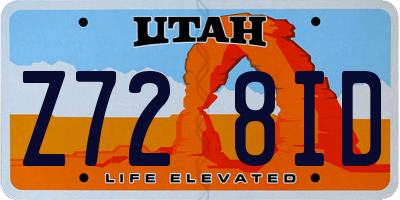 UT license plate Z728ID