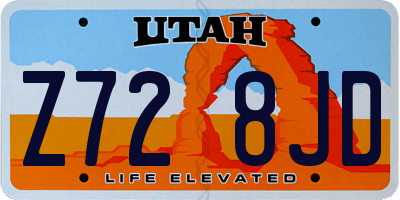UT license plate Z728JD