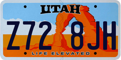 UT license plate Z728JH