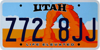 UT license plate Z728JJ