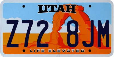 UT license plate Z728JM