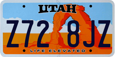 UT license plate Z728JZ