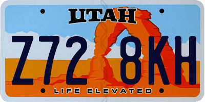 UT license plate Z728KH
