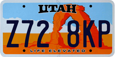 UT license plate Z728KP