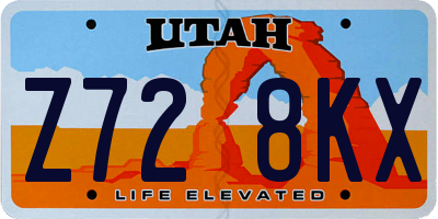 UT license plate Z728KX