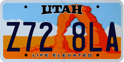 UT license plate Z728LA