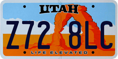 UT license plate Z728LC
