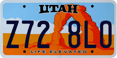 UT license plate Z728LO