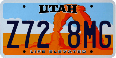 UT license plate Z728MG