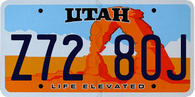 UT license plate Z728OJ