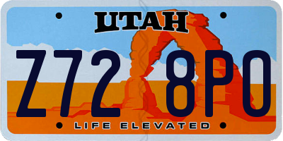 UT license plate Z728PO