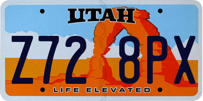 UT license plate Z728PX