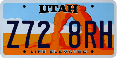 UT license plate Z728RH