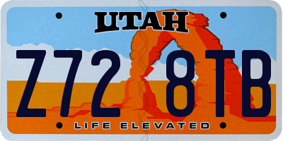 UT license plate Z728TB