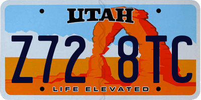 UT license plate Z728TC