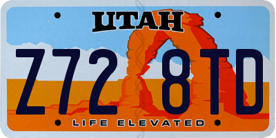 UT license plate Z728TD