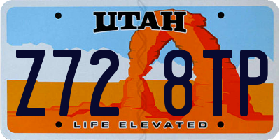 UT license plate Z728TP