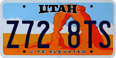 UT license plate Z728TS