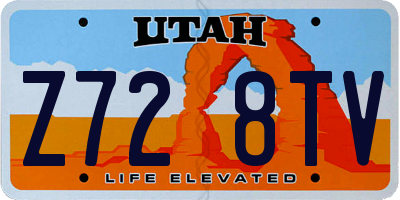 UT license plate Z728TV