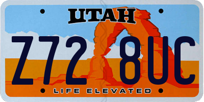 UT license plate Z728UC