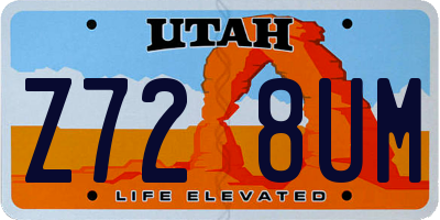 UT license plate Z728UM