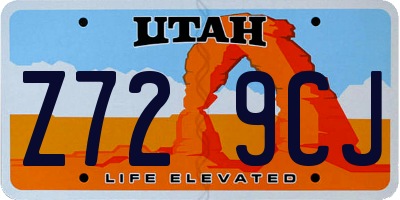 UT license plate Z729CJ