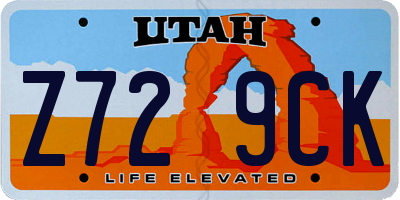 UT license plate Z729CK